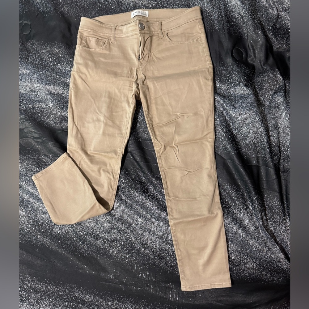 Express Beige Skinny Jeans